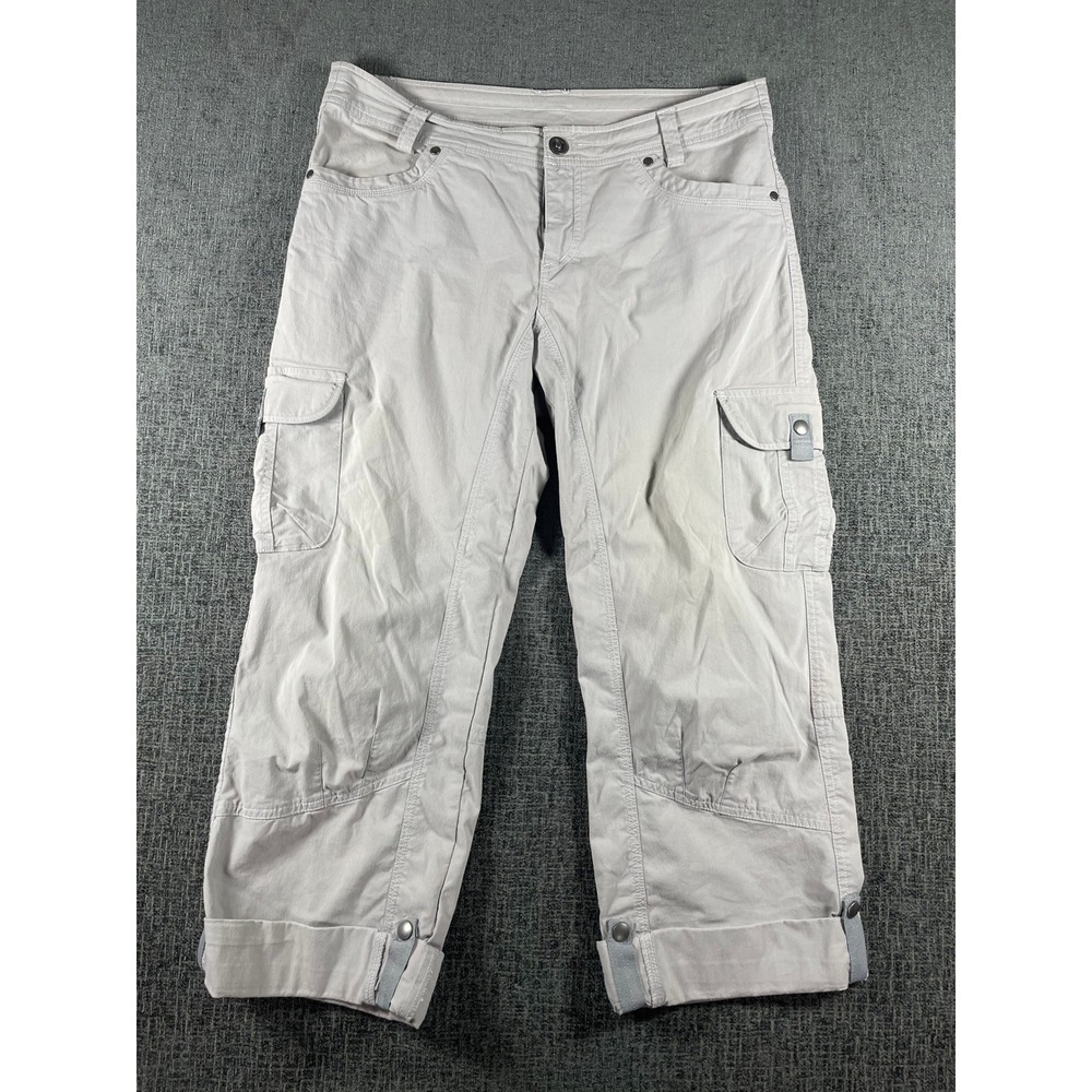 Kuhl Womens Cargo Pants Gray Articulated Knee Hiking Outdoor Size 10 Reg